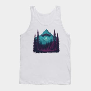 UFO Chronicles Podcast - UFO Glitch Artwork V8 Tank Top